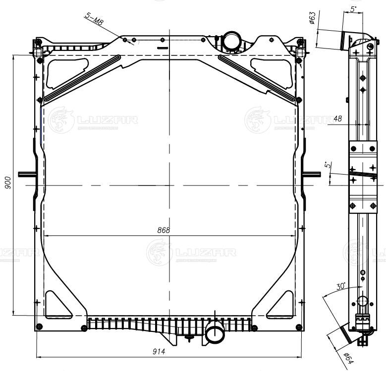 Radiator, racire motor LRc 1074 LUZAR